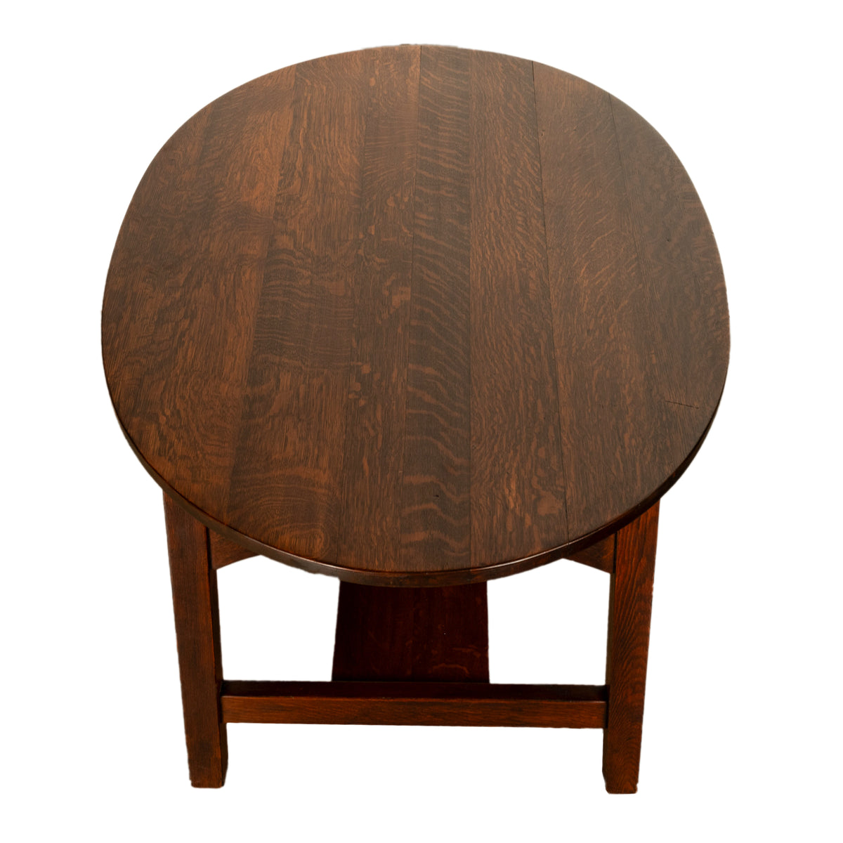 Antique American Arts & Crafts Mission Oak Library Table Desk Ritter Bros Philadelphia Circa 1910