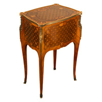 Antique French Marquetry Ormolu Side Table 3 Drawer Cabinet Commode Paul Sormani
