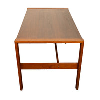Mid Century Modern Danish Teak Desk Skovby Møbelfabrik 55" Wide Signed 1970