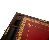 Fine Antique Regency Rosewood Inlaid Brass Campaign Writing Box Desk Slope 1830