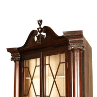 Antique American Mahogany Federal Carved Corner Cabinet East Tennessee 1820
