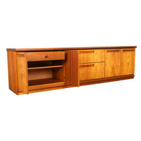 Vintage Mid Century Modern Danish Teak Credenza Sideboard Console Avalon 1960s