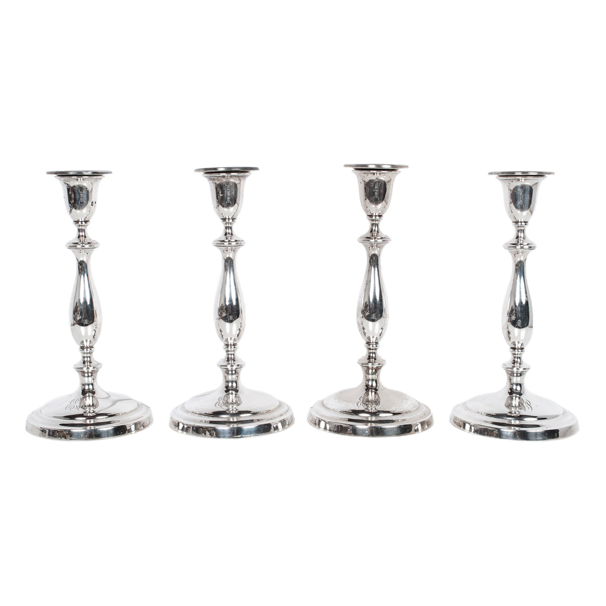 Antique Sterling Silver Set Six Candelarbra Candlesticks Ellis & Co London 1925
