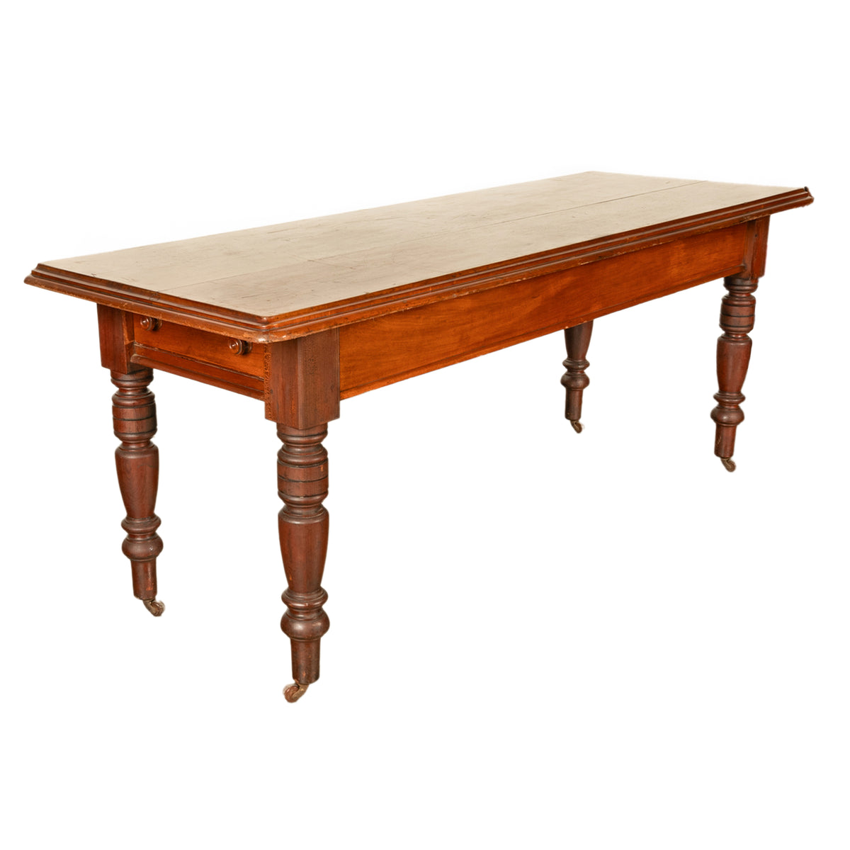 Antique 19th Century English Walnut Farm Country House Dining Refectory Table, circa 1860