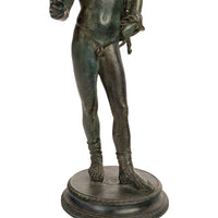 Antique Italian Pompeii Grand Tour Bronze Statue Narcissus Michele Amodio 1862