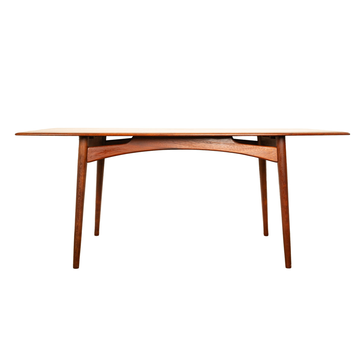 Mid Century Modern Danish Style Solid Teak Afromosia 8 Seat Dining Table 1960