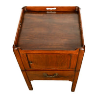 Antique Georgian Mahogany Bedside Cabinet Step Commode Tray Top Nightstand 1760
