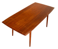 Mid Century Modern Danish Style Solid Teak Afromosia 8 Seat Dining Table 1960