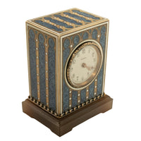Antique Swiss Miniature Silver Gilt & Enamel Art Nouveau Carriage Clock 1910