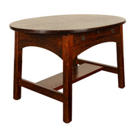 Antique American Arts & Crafts Mission Oak Library Table Desk Ritter Bros Philadelphia Circa 1910