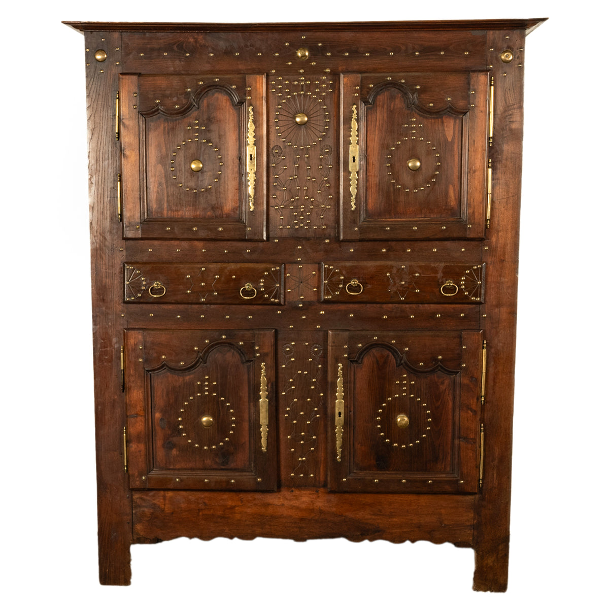 18th Century French Brittany Chestnut Cabinet, circa 1720