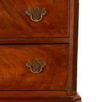 Antique 18th Century Georgian Flame Mahogany Chest on Chest Highboy Dresser 1780