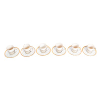 Antique Set of 6 Shelley China Demitasse Cups Saucers Sterling Silver Mappin Webb Birmingham 1919