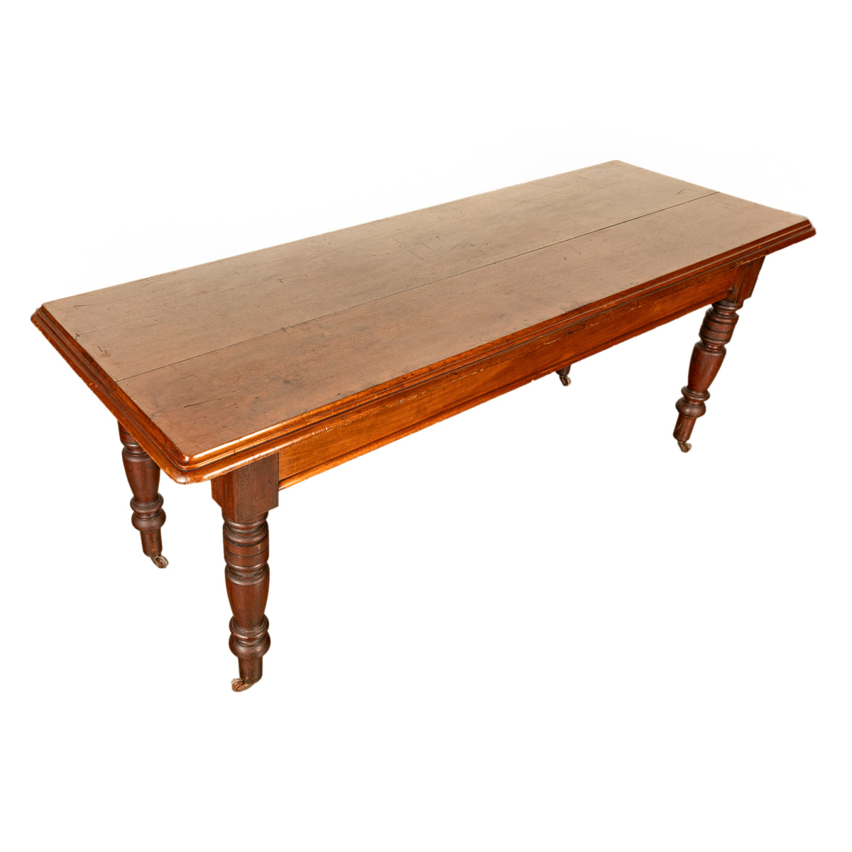 Antique 19th Century English Walnut Farm Country House Dining Refectory Table, circa 1860