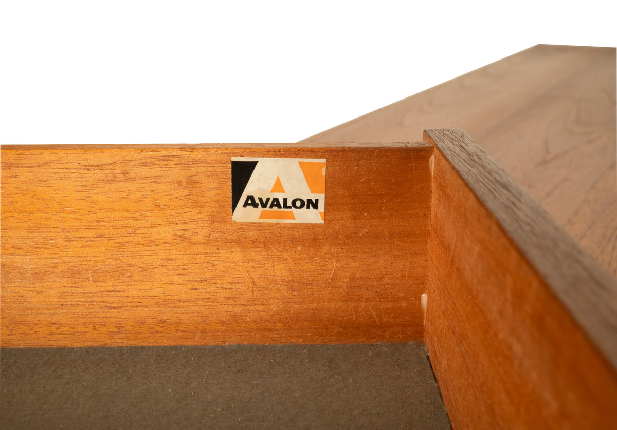 Vintage Mid Century Modern Danish Teak Credenza Sideboard Console Avalon 1960s