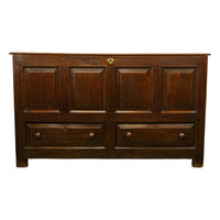 Monumental Antique Georgian Joined Oak Mule Dowry Chest Coffer Yorkshire 1720