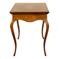 Antique Louis XV Ormolu Mounted Inlaid Marquetry Rosewood Center Side Table 1890