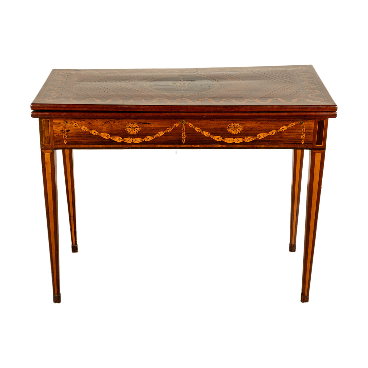 Antique 18th Century Russian Rosewood Marquetry Games Table by Christian Meyer