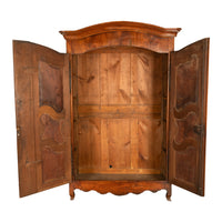 Antique 18th Century French Fruitwood Louis XV Provincial Armoire Wardrobe 1760
