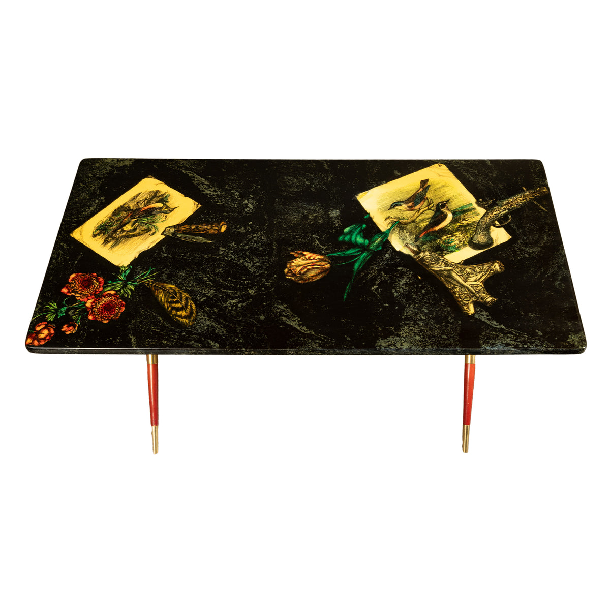 Italian Mid Century Modern Piero Fornasetti "Caccia" Coffee Table Milan 1955