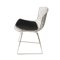 Pair Mid Century Modern Knoll Studio Steel Side Chairs & Pads Harry Bertoia 1970