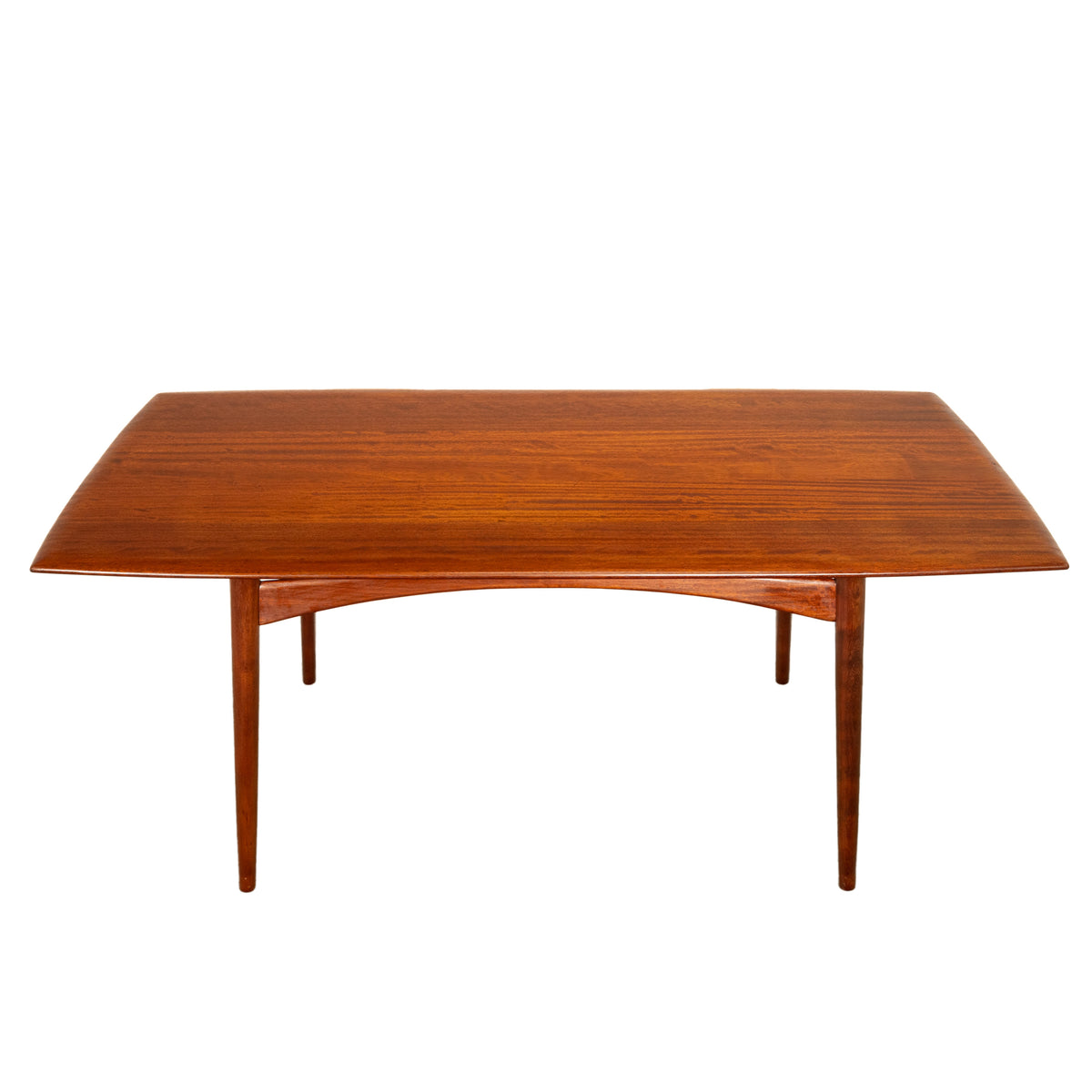Mid Century Modern Danish Style Solid Teak Afromosia 8 Seat Dining Table 1960