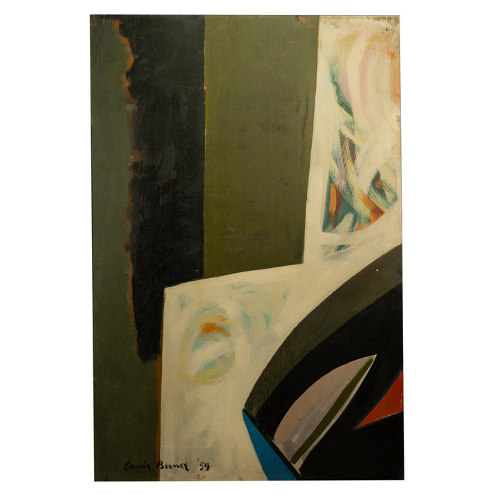 Monumental Abstract Modernist Oil Painting Oregon Centennial Exposition Mural 1959 by Louis Demott Bunce