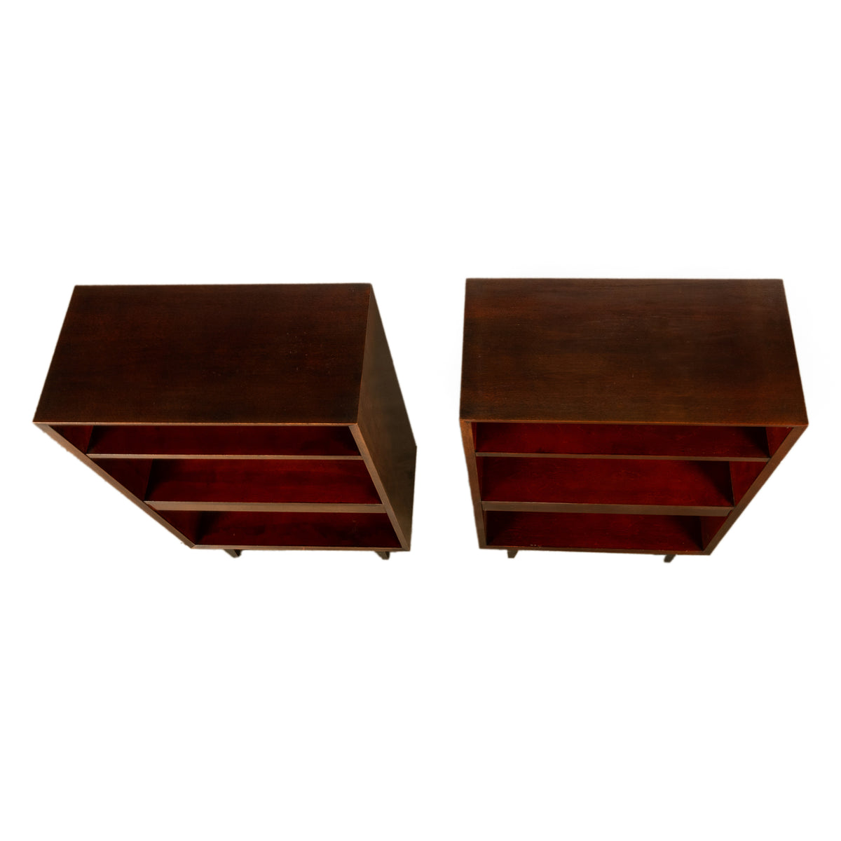 Pair American Modernist Walnut Nightstands George Nelson for Herman Miller 1955