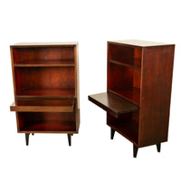 Pair American Modernist Walnut Nightstands George Nelson for Herman Miller 1955