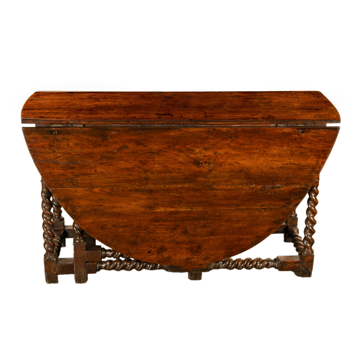 Antique 17th Century William & Mary Oak Barley Twist Gateleg Dining Table 1690