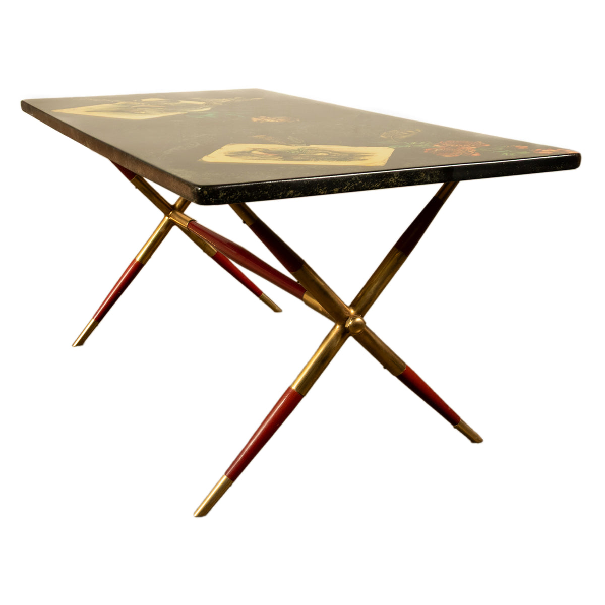 Italian Mid Century Modern Piero Fornasetti "Caccia" Coffee Table Milan 1955
