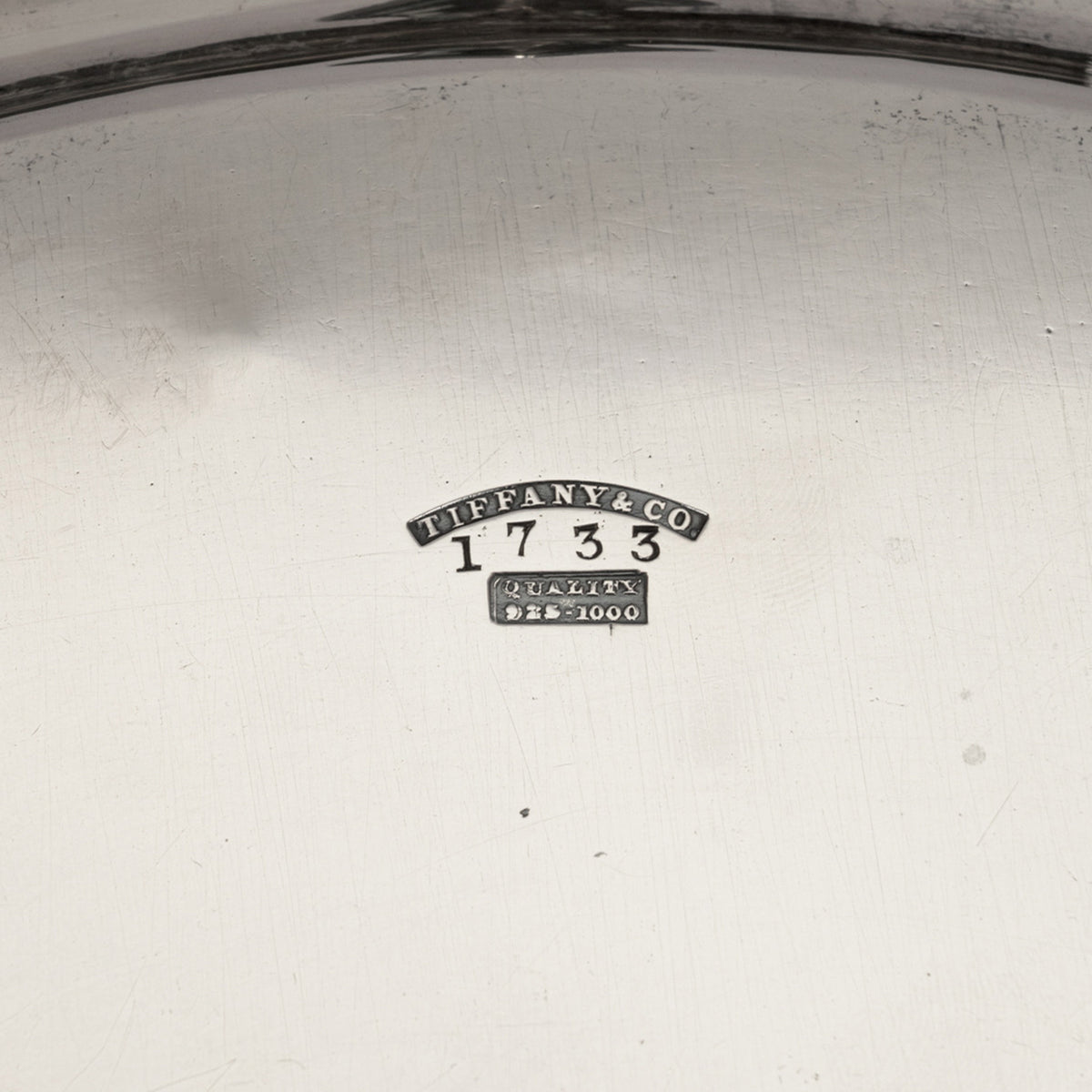 Antique Engraved Sterling Silver Tiffany & Co Footed Salver Tray New York 1870
