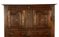 18th Century French Brittany Chestnut Cabinet, circa 1720