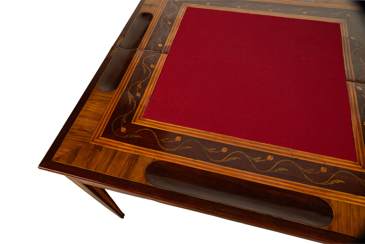 Antique 18th Century Russian Rosewood Marquetry Games Table by Christian Meyer