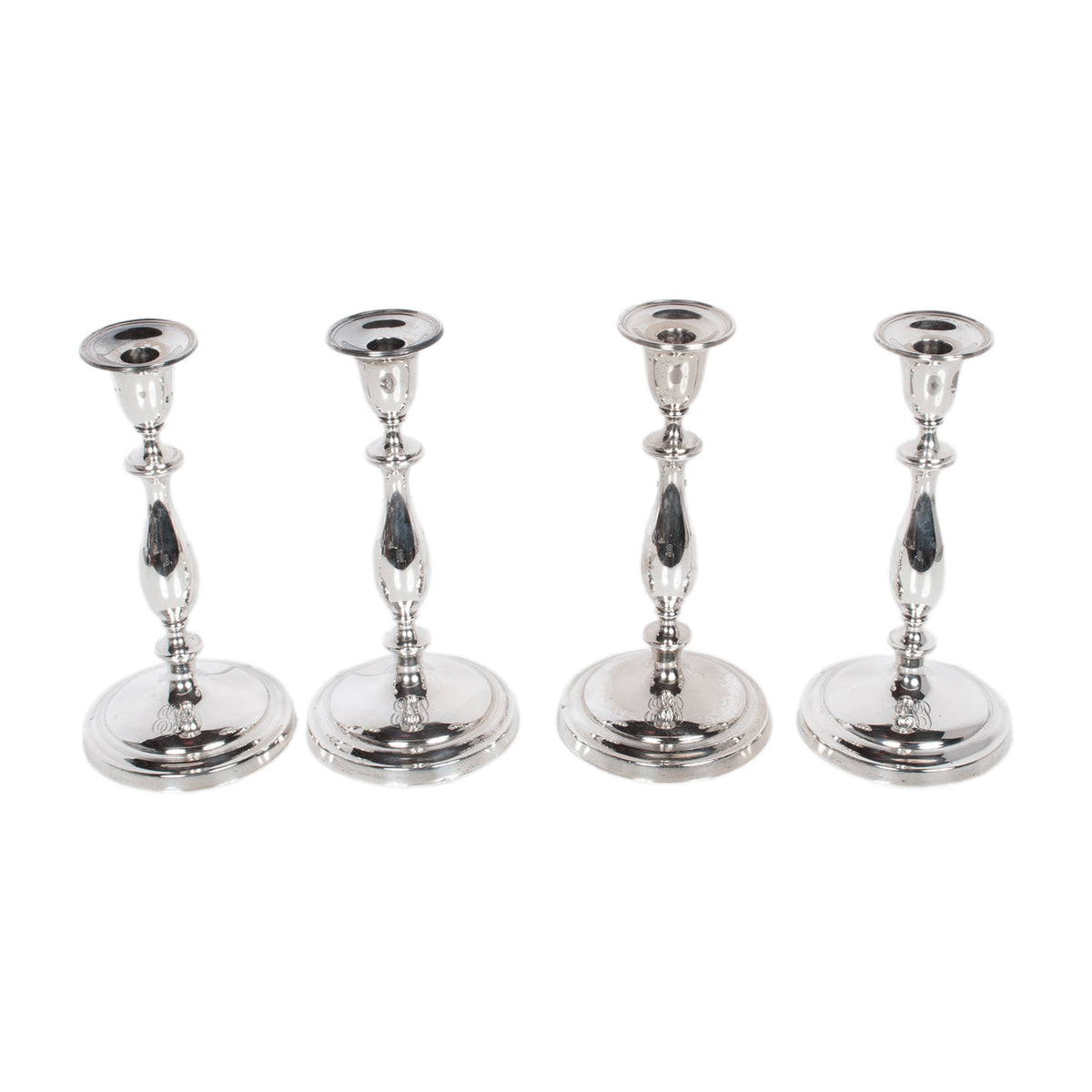 Antique Sterling Silver Set Six Candelarbra Candlesticks Ellis & Co London 1925