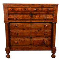 Antique American Classical Mahogany Chest Drawers Dresser Commode New York 1830