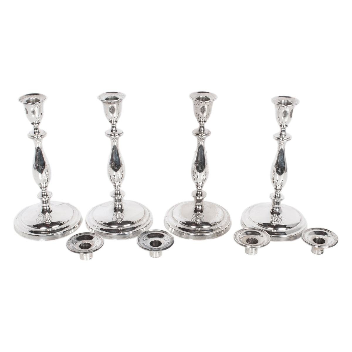 Antique Sterling Silver Set Six Candelarbra Candlesticks Ellis & Co London 1925