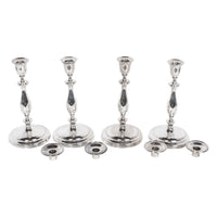 Antique Sterling Silver Set Six Candelarbra Candlesticks Ellis & Co London 1925
