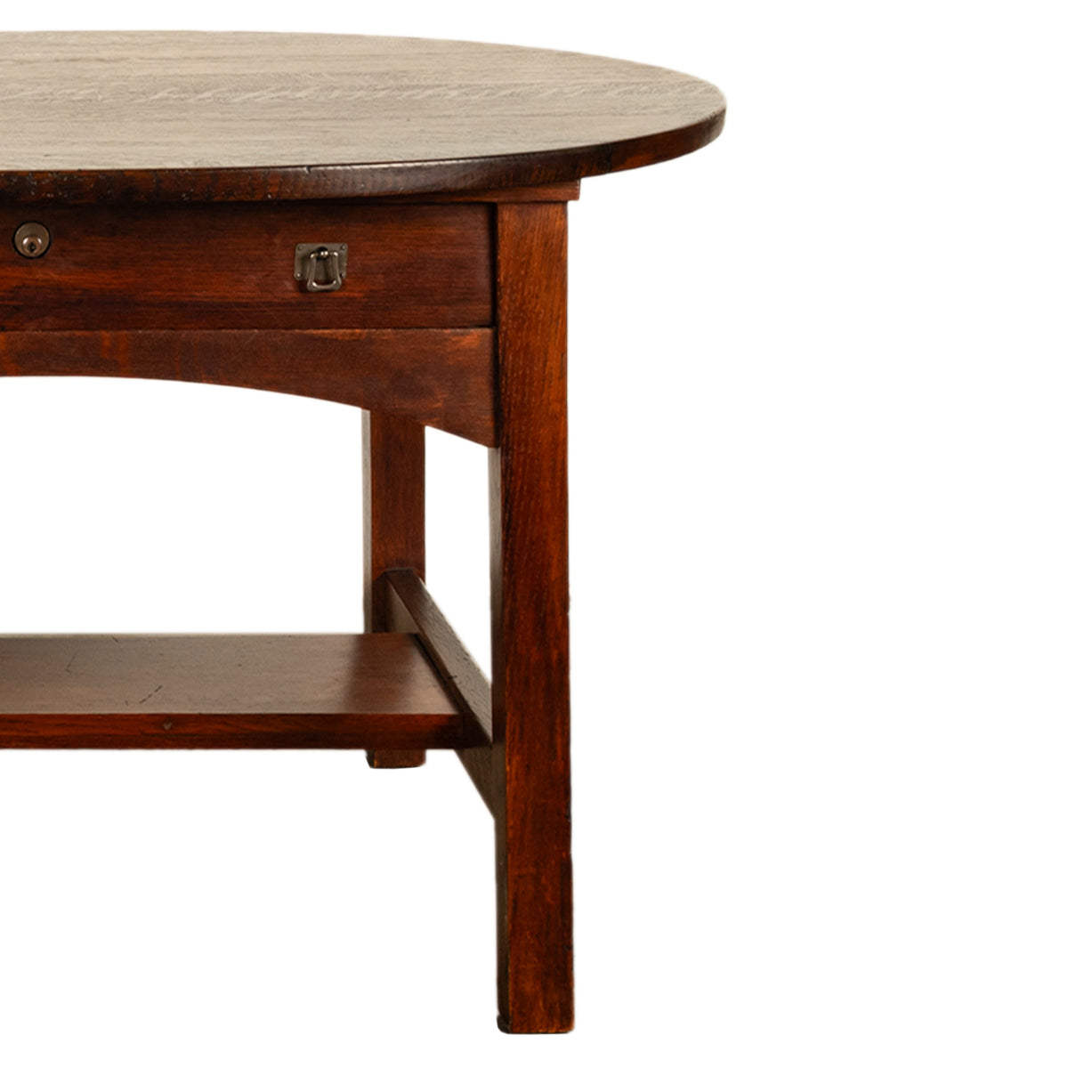 Antique American Arts & Crafts Mission Oak Library Table Desk Ritter Bros Philadelphia Circa 1910