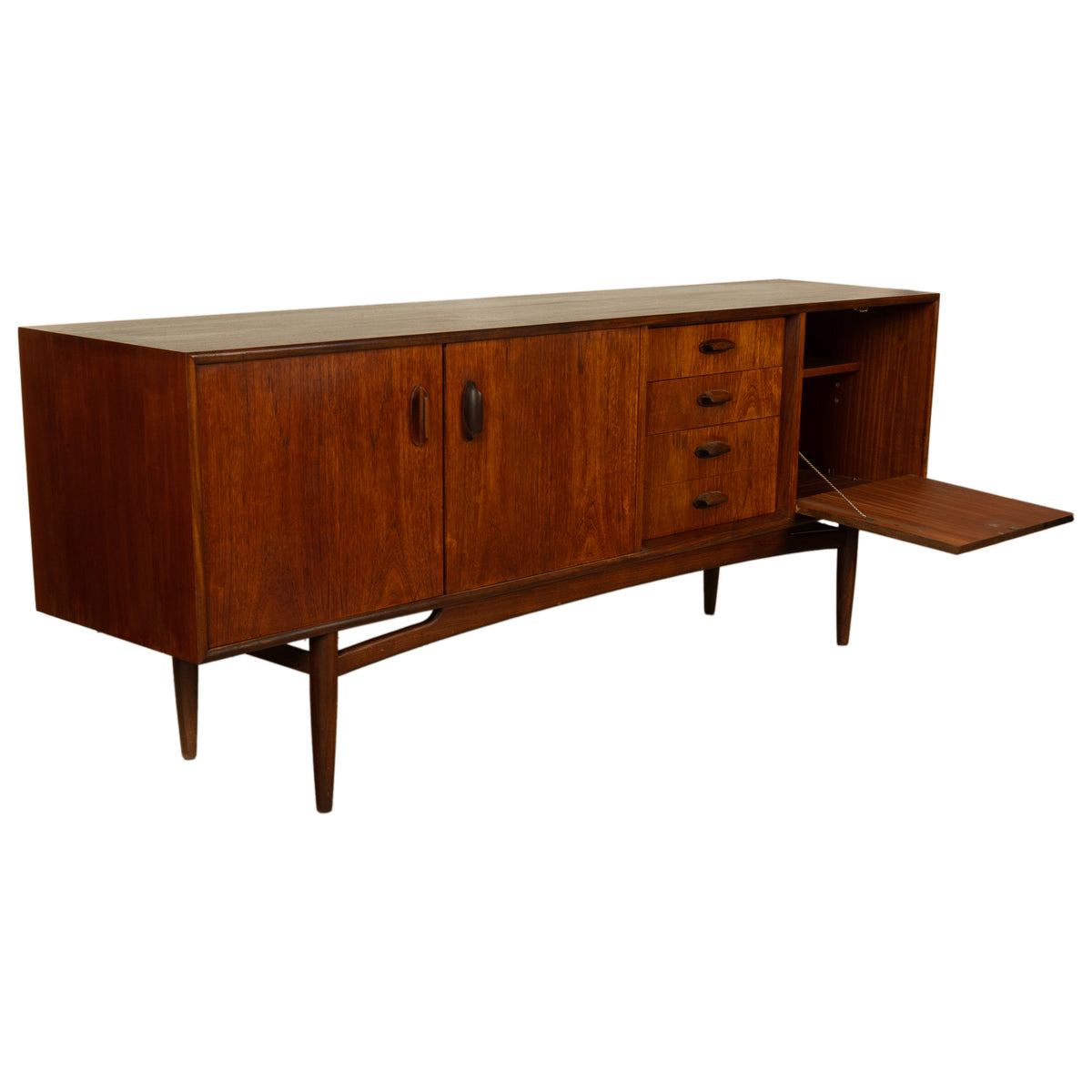 Mid Century Modern Vintage G-Plan "Brasilia" Long Teak Credenza sideboard 1965