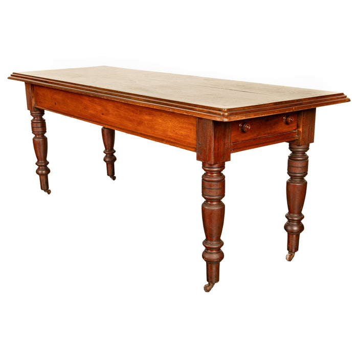 Antique 19th Century English Walnut Farm Country House Dining Refectory Table, circa 1860