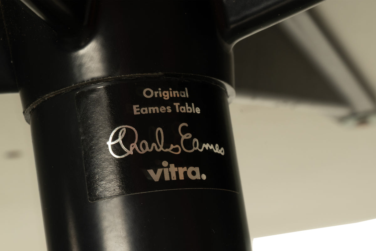 Large Mid Century Modern Circular 60" Eames Dining Conference Table Eames Vitra