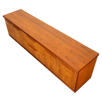 Vintage Mid Century Modern Danish Teak Credenza Sideboard Console Avalon 1960s