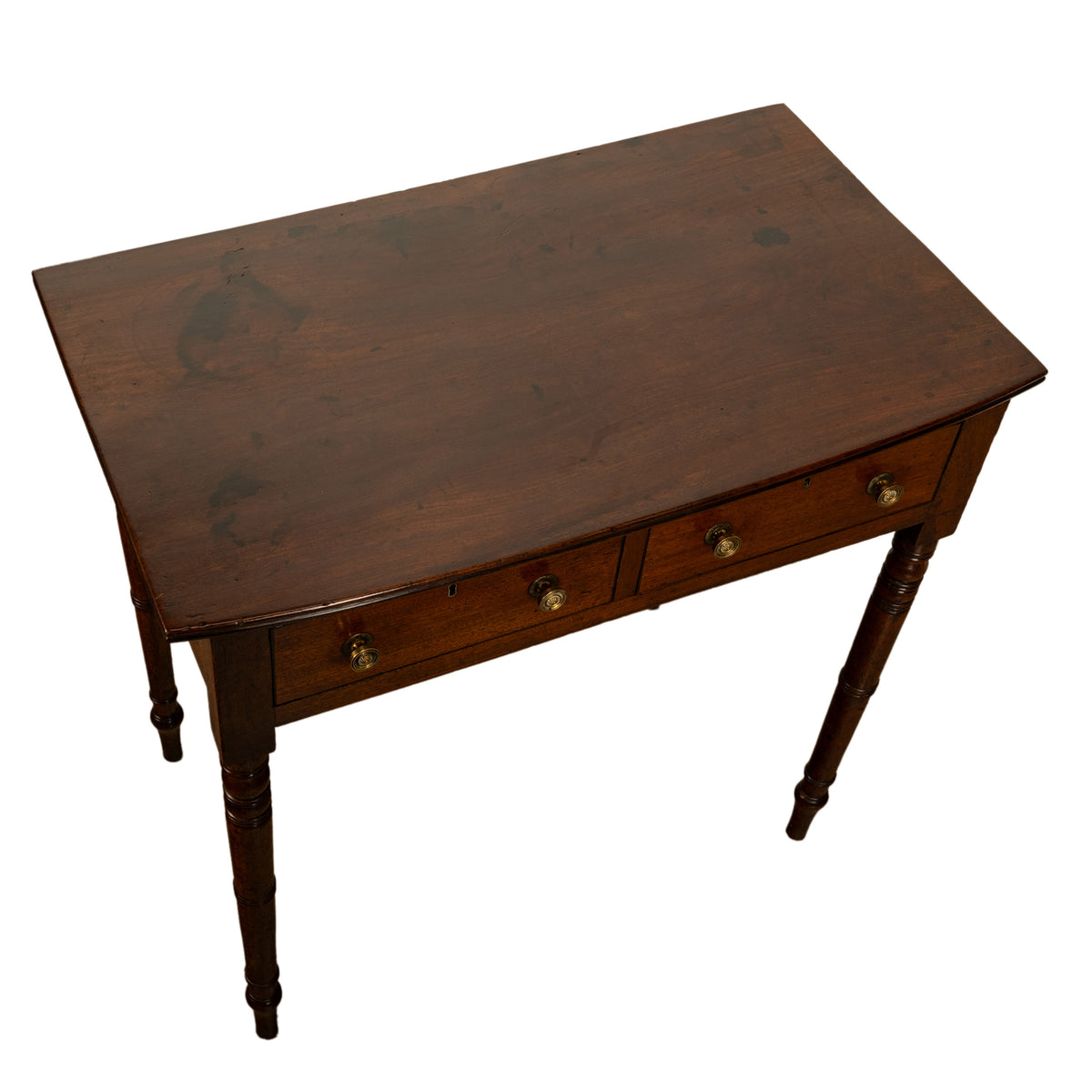 Antique Georgian Mahogany Two Drawer Console Side Writing Table Gillows 1790