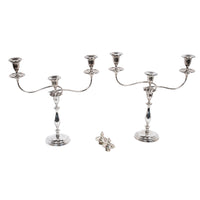 Antique Sterling Silver Set Six Candelarbra Candlesticks Ellis & Co London 1925