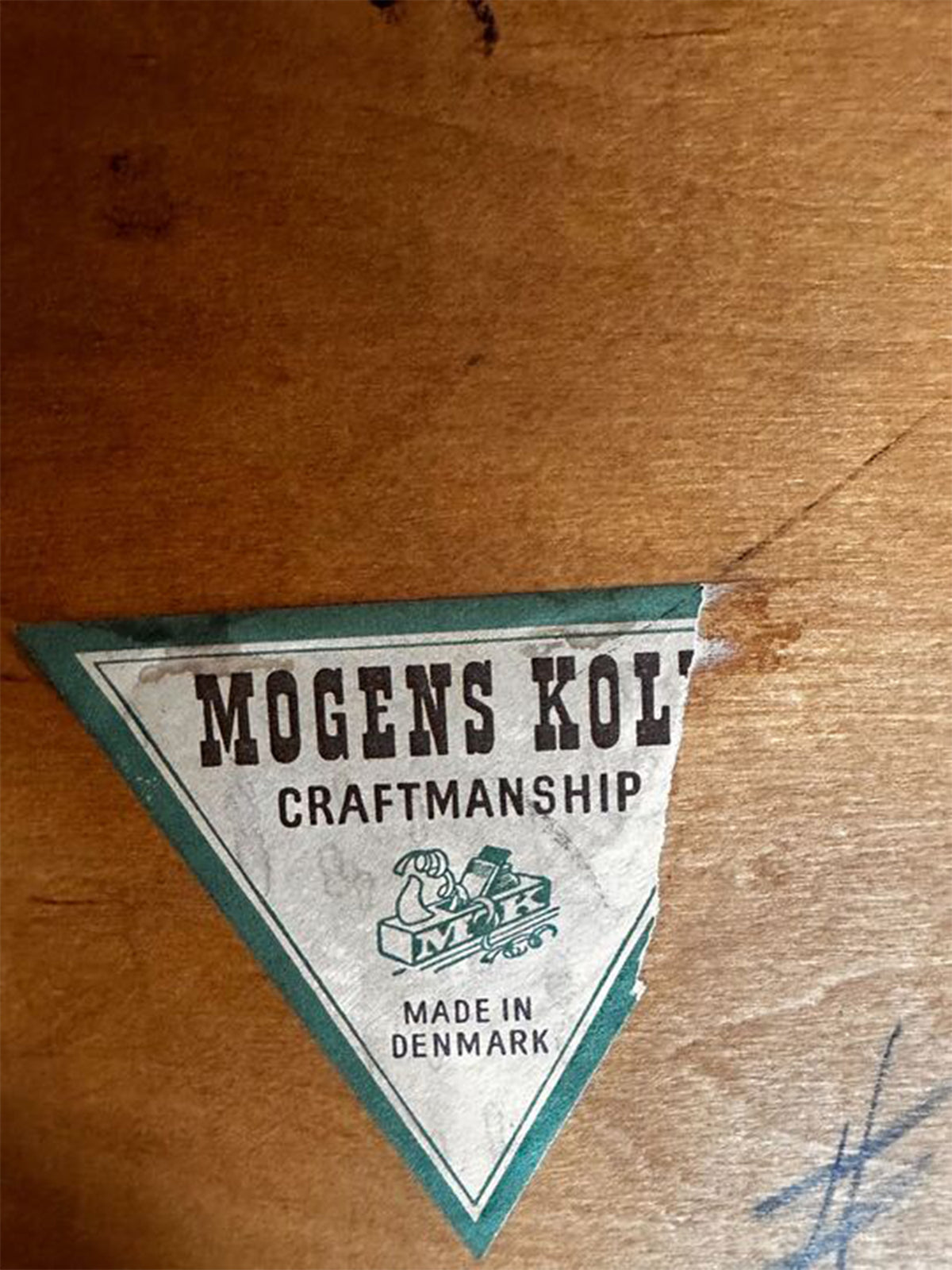 Danish Teak Mid Century Modern 'Guitar Pick' set of 3 Nesting Tables by Mogens Kold Mobelfabrik 1960s