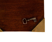 Antique 19th Century Oak Brass Campaign Chest Document Captain's Strong Box 1780