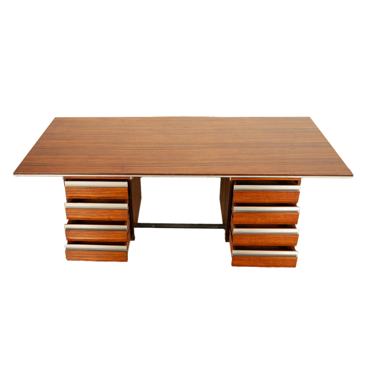 Italian Rosewood Mid Century Modern Executive Desk Gio Ponti Antonio Fornaroli Alberto Rosselli 1955