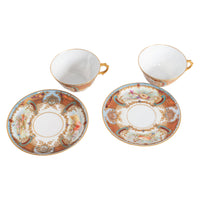 Antique French Sevres Handpainted & Gilded Porcelain Neoclassical 8 Piece Tete-a-Tete Tea Set 1900