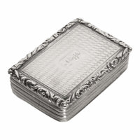 Antique Georgian Sterling Silver Gilt Vinaigrette Birmingham William Simpson, 1826